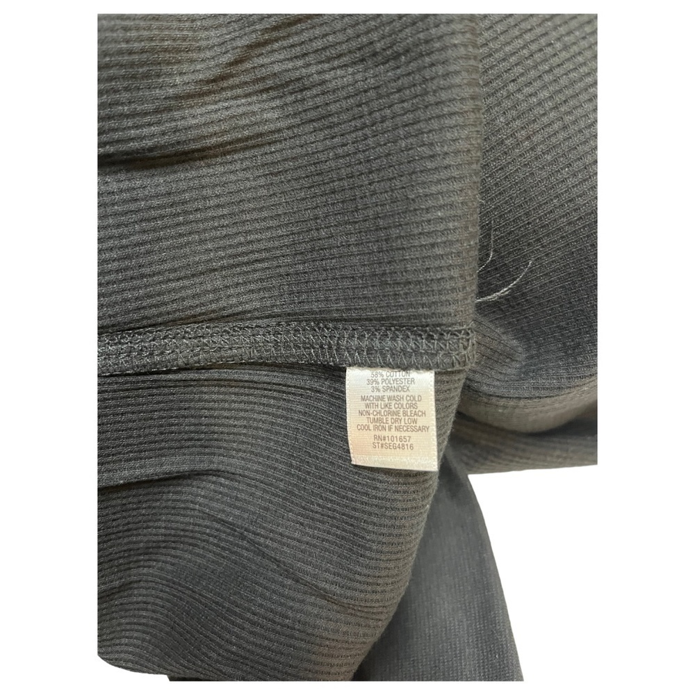 Tresics Top Waffle Thermal Long Sleeve Round Neck Fitted Basic Black Small - Picture 9 of 10